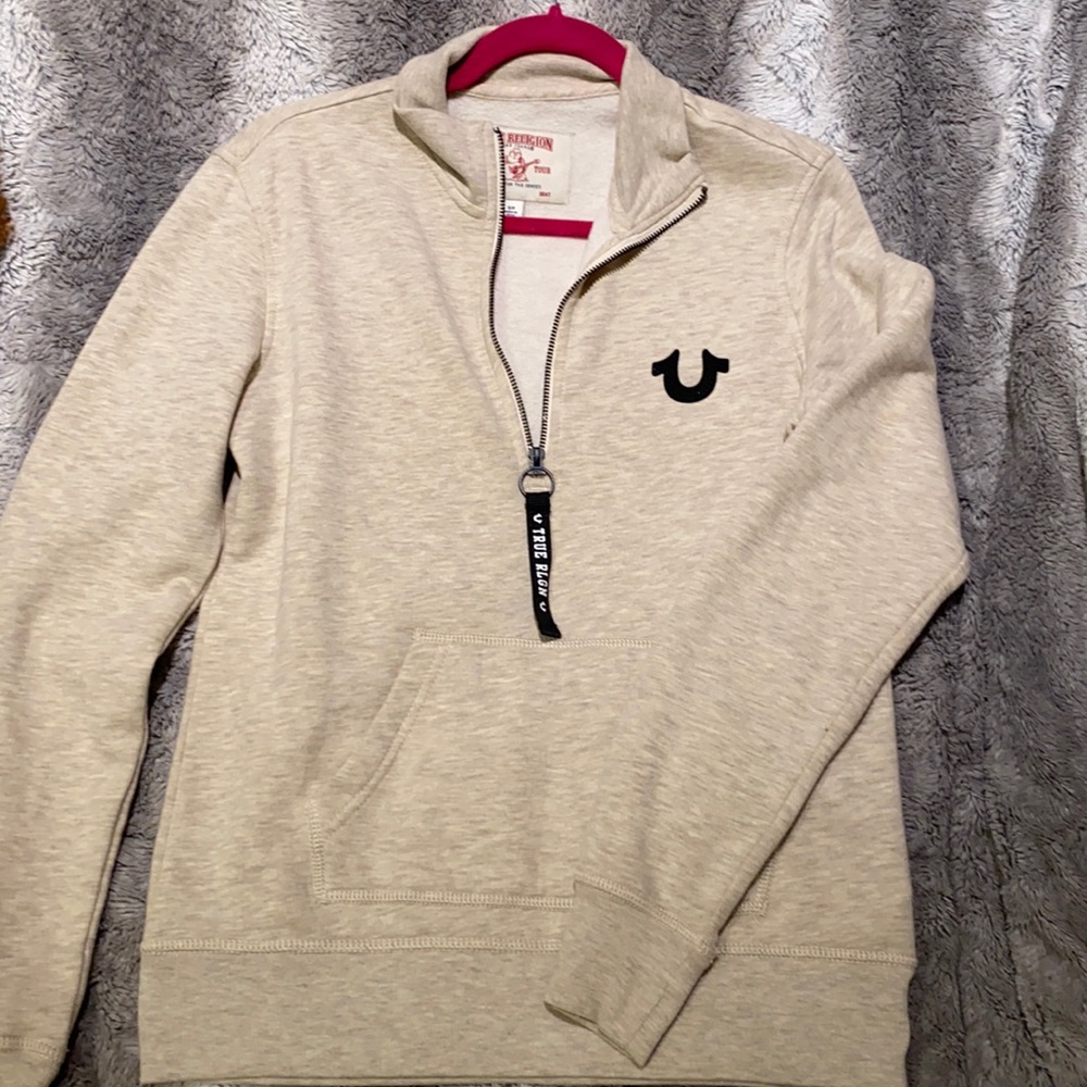 True Religion beige pull over